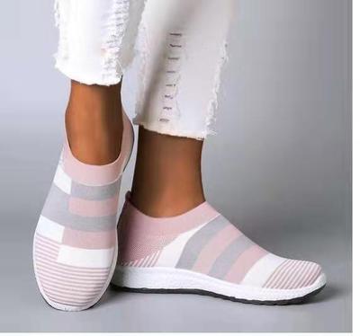 Plus Size New Casual Flat Flyknit Shoes Sneakers