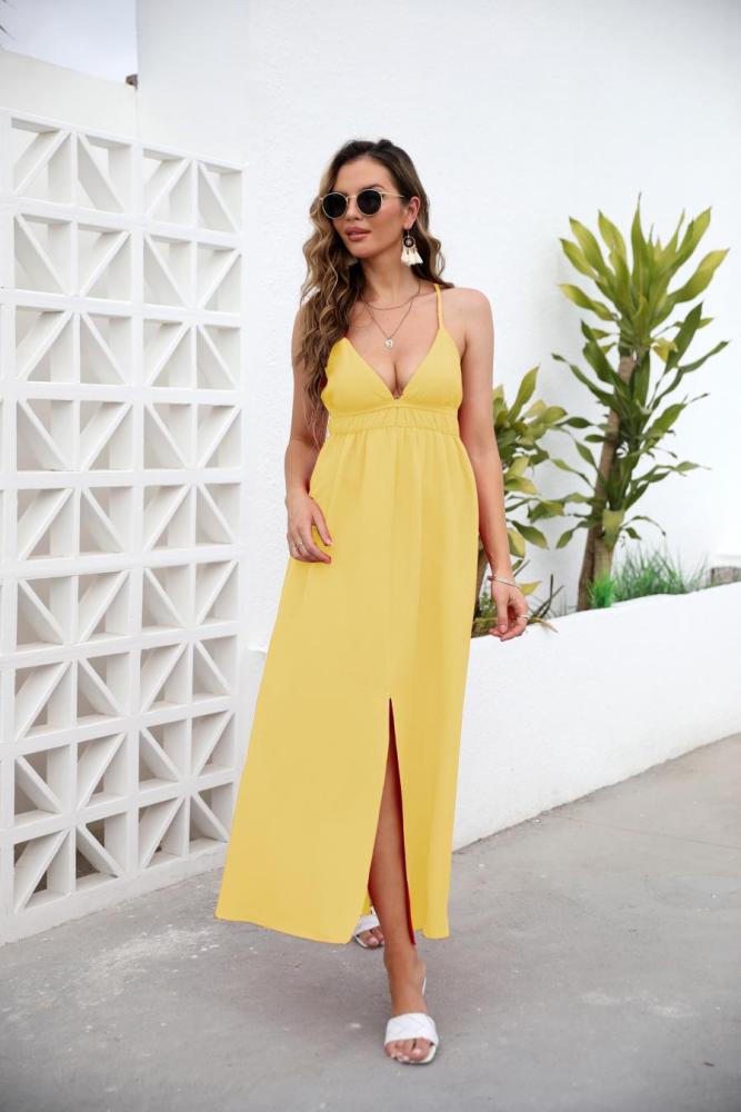New Women's Sling Loose Resort Style Maxi Dresses