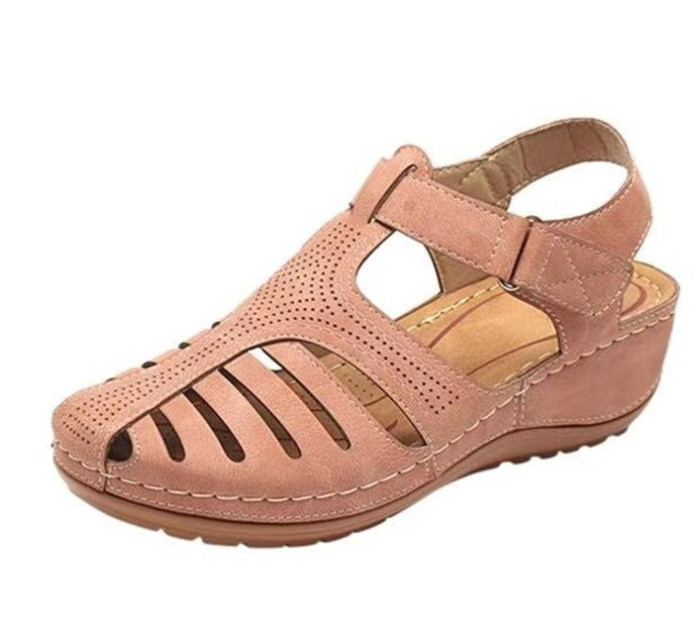Baotou Summer Cave Thick Bottom Large Size Rome Wedge Sandals