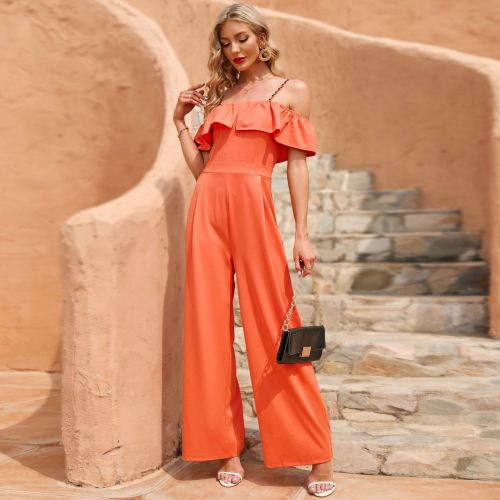 Summer New Casual Loose Suspenders Striped Jumpsuits