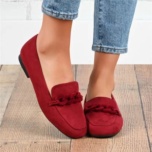 Suede Solid Flat Slip-On Slip On Flat & Loafers