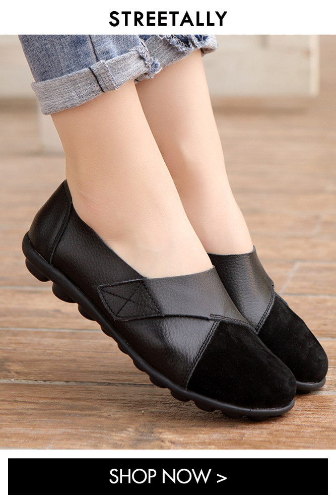 Plus Size Casual Versatile Low Top Velcro Flat & Loafers