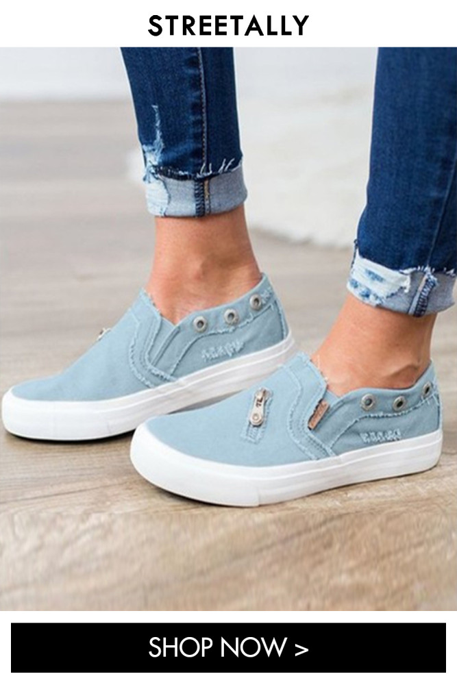 Casual Flat Plus Size Solid Color Canvas Shoes