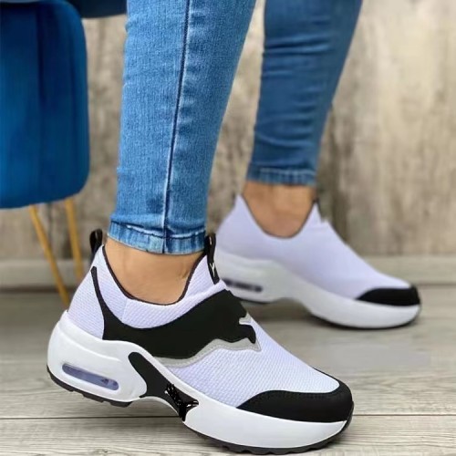 Casual Wedge Platform Cushioned Flyknit Sneakers