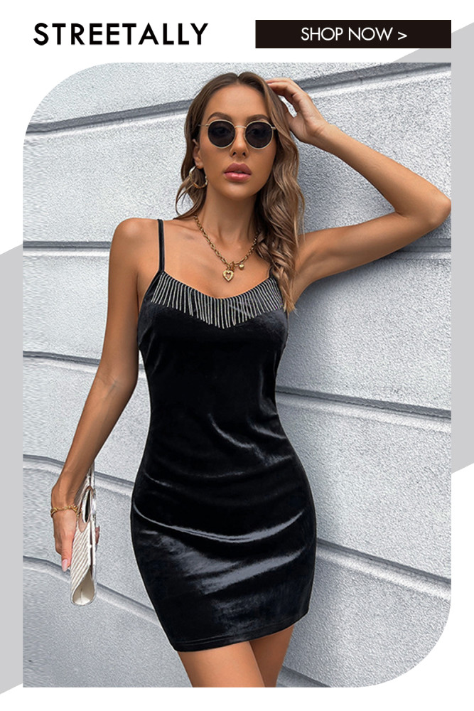 Solid Color Backless Sleeveless Slim Fit Sexy Suspender Bodycon Dresses