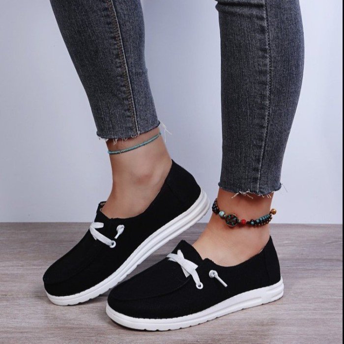 Casual Fabric Solid Color Plus Size Flat & Loafers