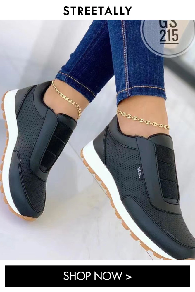 Large Size Casual Mesh Breathable Muffin Thick Bottom Sneakers