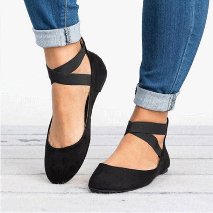 Light Bungee Round Toe Flat Heel Solid Flat & Loafers