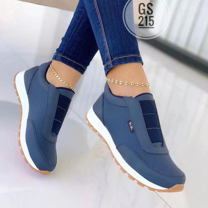 Large Size Casual Mesh Breathable Muffin Thick Bottom Sneakers