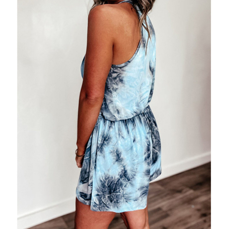 Loose Print Sling Mid-Rise Casual Rompers