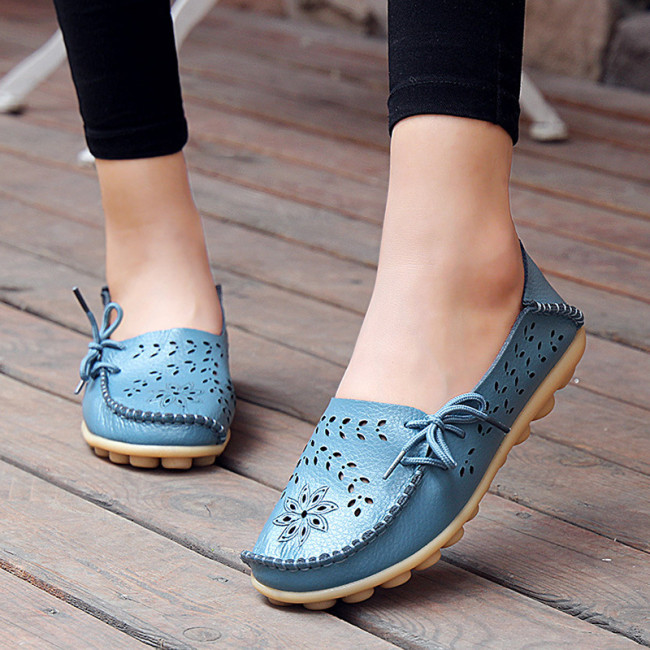 Breathable Flat Solid Color Casual Soft Sole Flat & Loafers