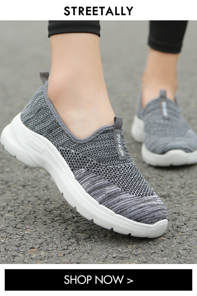 Breathable Cushioning Casual Ladies Sports Plus Size Sneakers