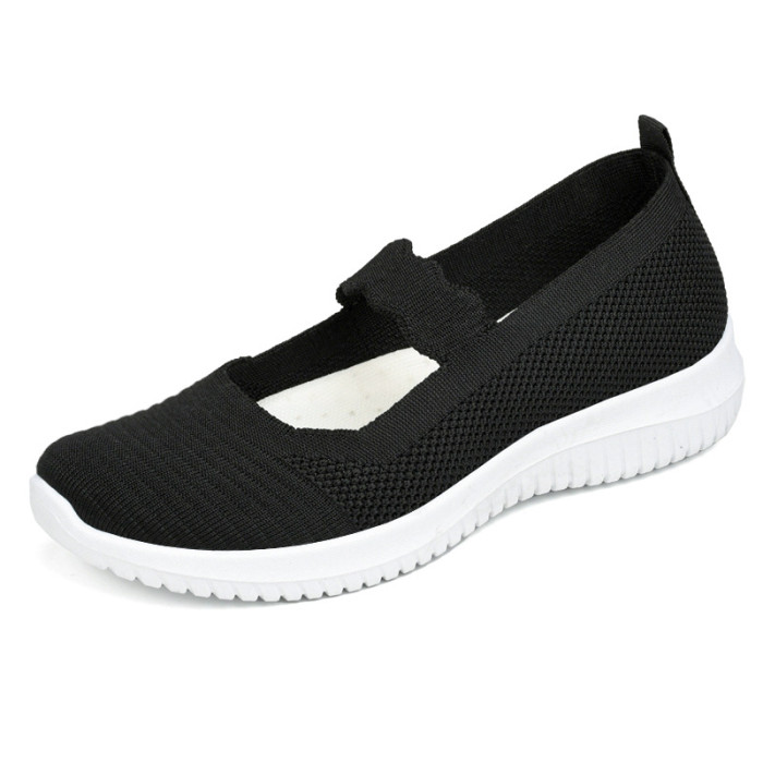 Breathable Mesh Casual Soft Bottom Solid Color Sneakers