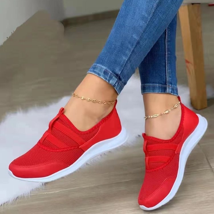 Fashion Casual Mesh Flat Low Cut Women's Sneakers