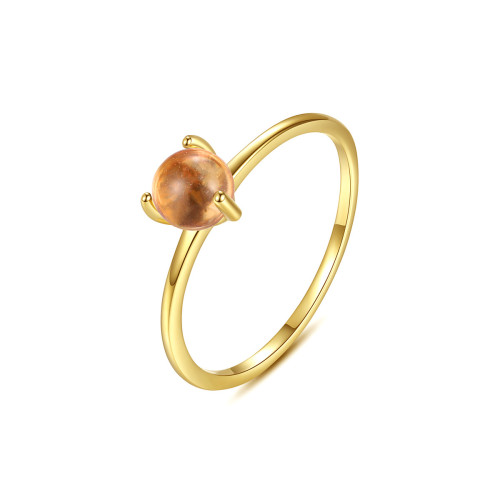 Small Ball 925 Sterling Silver Zircon Small Design Fashion Simple Rings