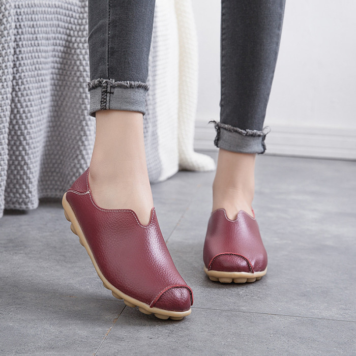 Casual Flat Fashion Solid Color Large Size Flat & Loafers