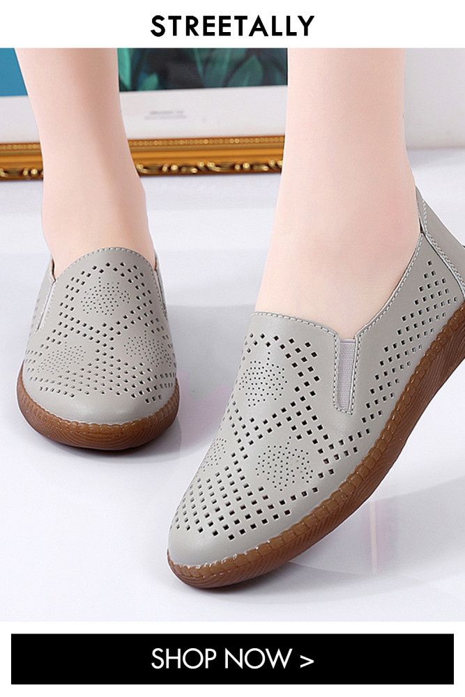 Hollow Flat Bottom Soft Bottom All-match One Pedal Hole Flat & Loafers