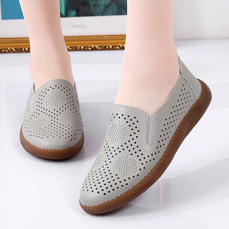 Hollow Flat Bottom Soft Bottom All-match One Pedal Hole Flat & Loafers