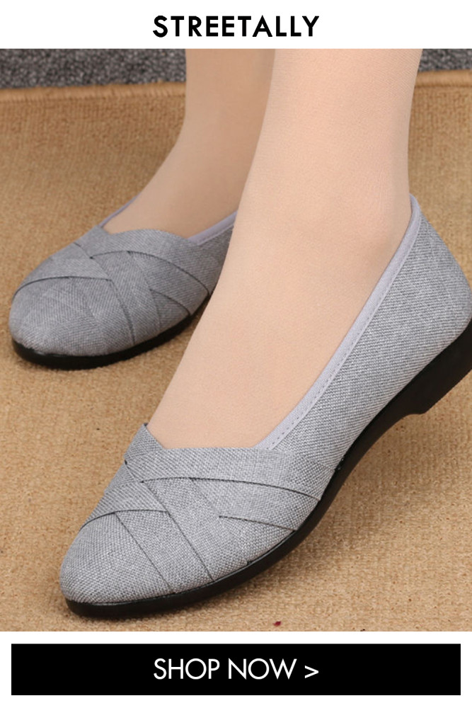 Solid Color Versatile Casual Comfortable Non-Slip Breathable Flat & Loafers