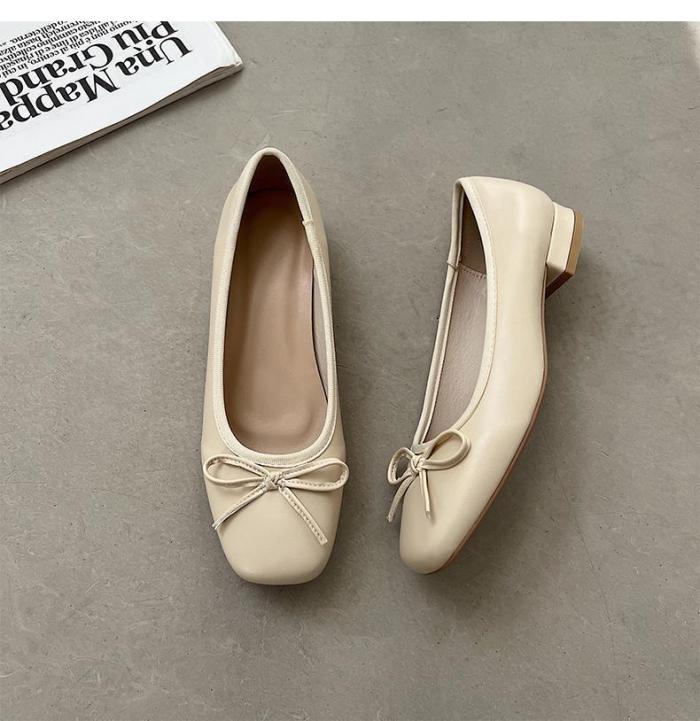 Temperament Retro Fashion Bow French Slip-on Flat & Loafers