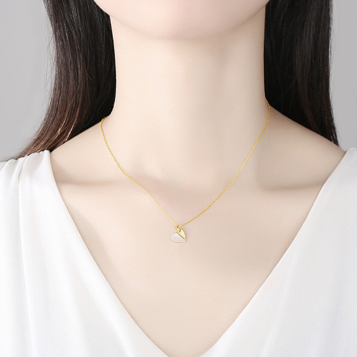 Love S925 Silver Pendant O Chain Simple Fashion Necklace
