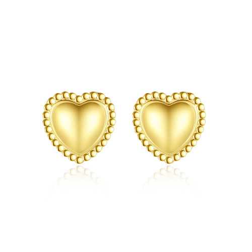 Love S925 Silver Peach Heart Delicate Jewelry Earrings