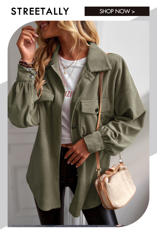 Solid Color Versatile Lapel Single Breasted Loose Coats