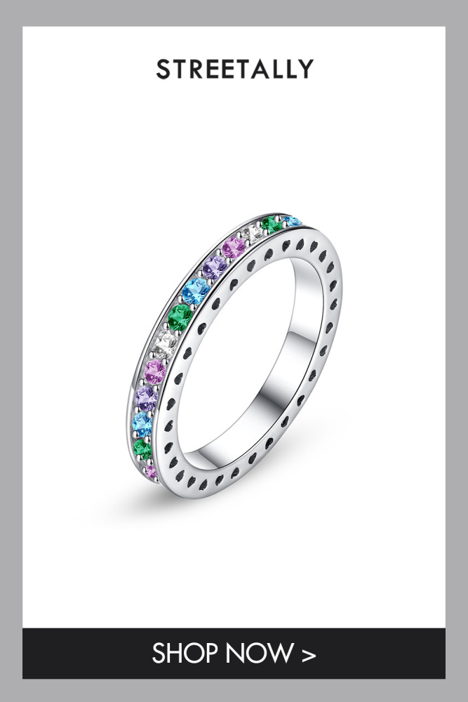 925 Silver Fashion Inlaid Zircon Colored Gemstones Light Luxury Rings