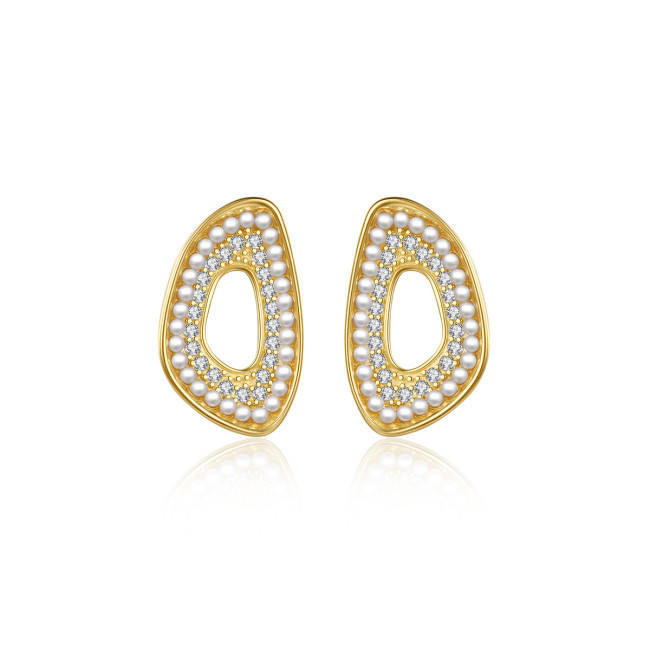 925 Pearl Irregular Shape Fashion Light Luxury Niche Earrings