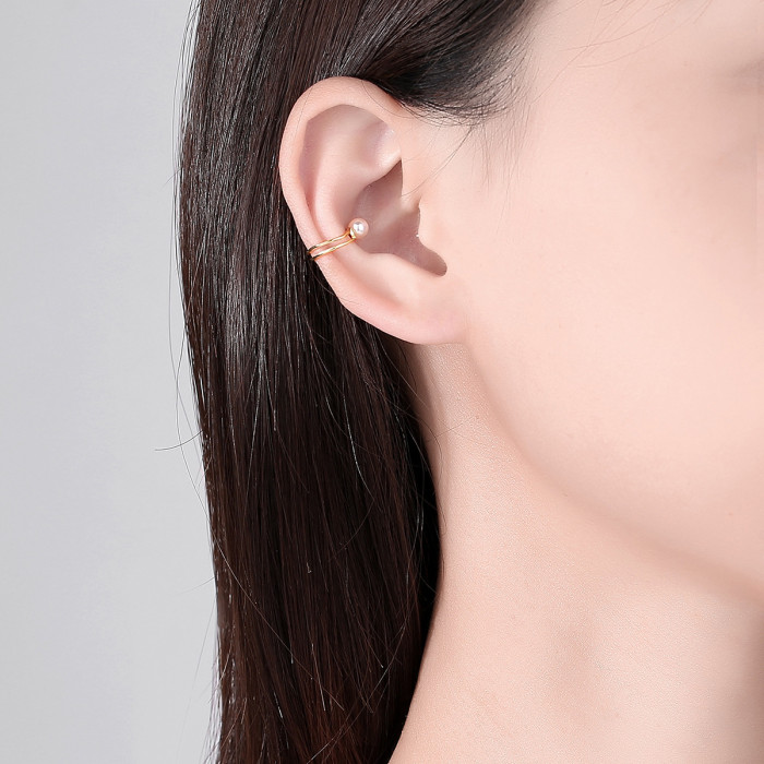 No Ear Piercing Premium 925 Silver Pearl Niche Earrings