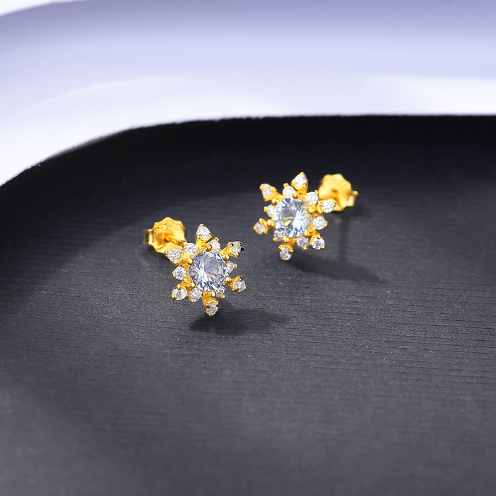Delicate Fancy Fancy Diamonds 925 Silver Fancy Petite Earrings