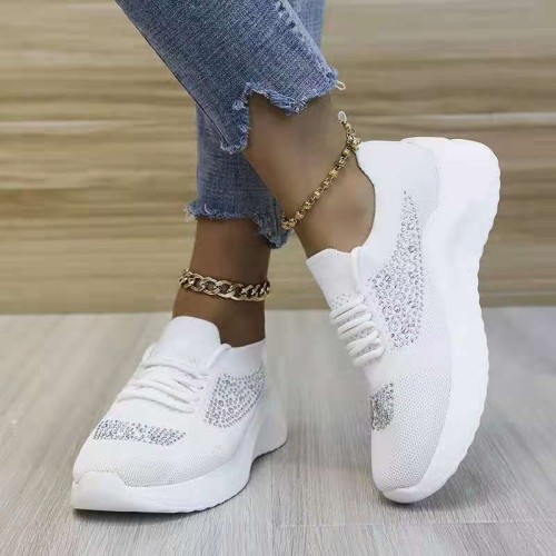 Breathable Mesh Flyknit Casual Hot Drill Sneakers