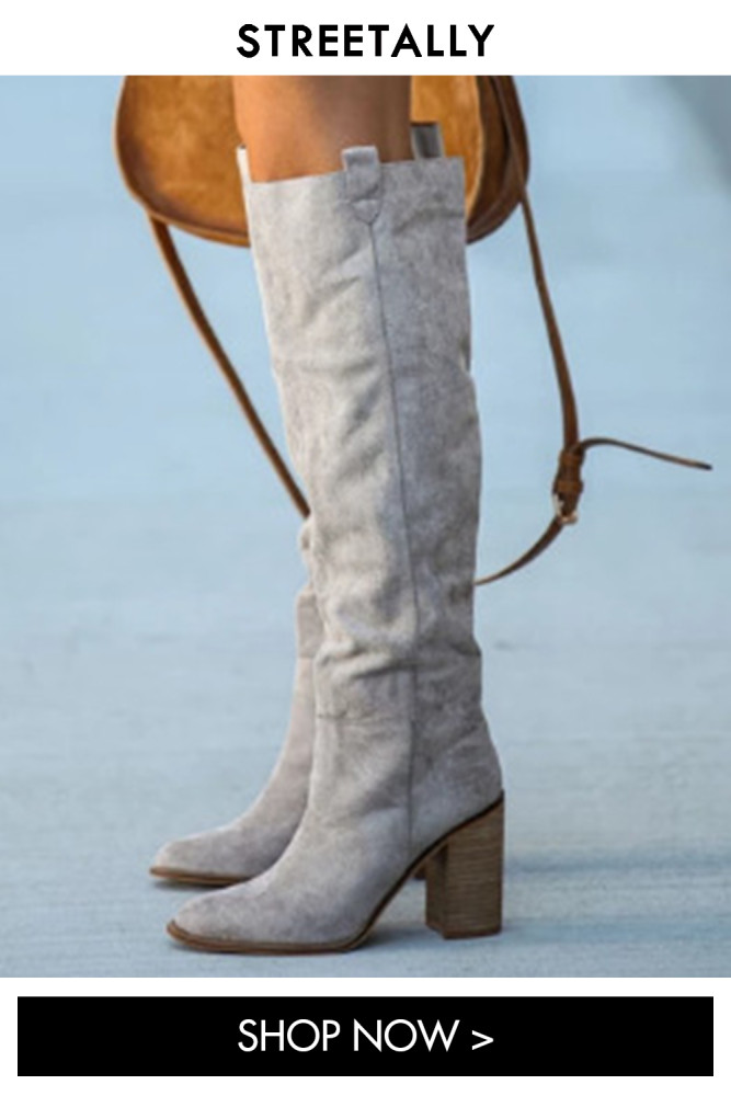 Solid Color Elegant Fashion Long Tall Boots