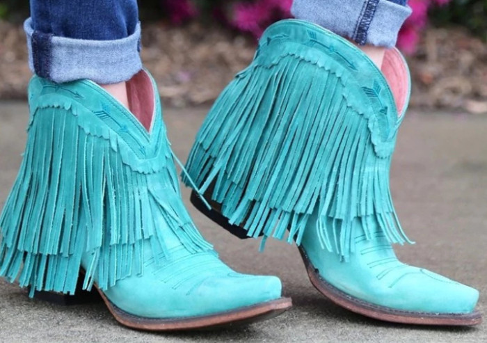 Fashion Medium Heel Plus Size Tassel Solid Color Ankle Boots
