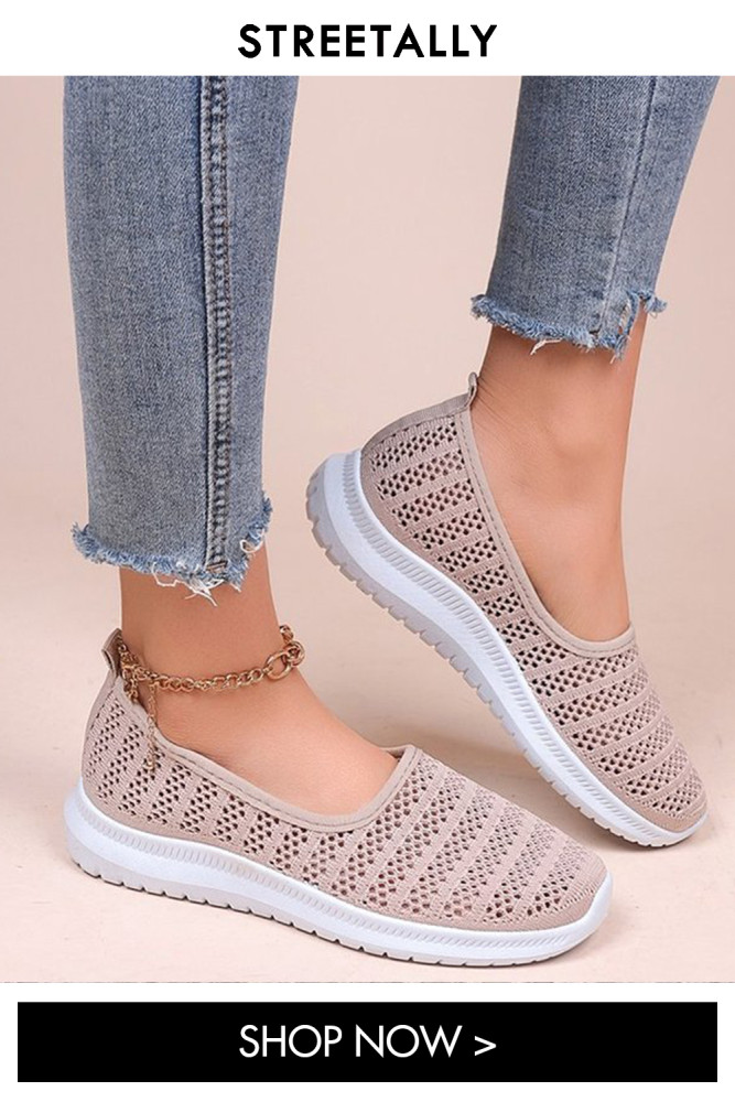 Large Size Flat Casual Lazy Mesh Breathable Sneakers