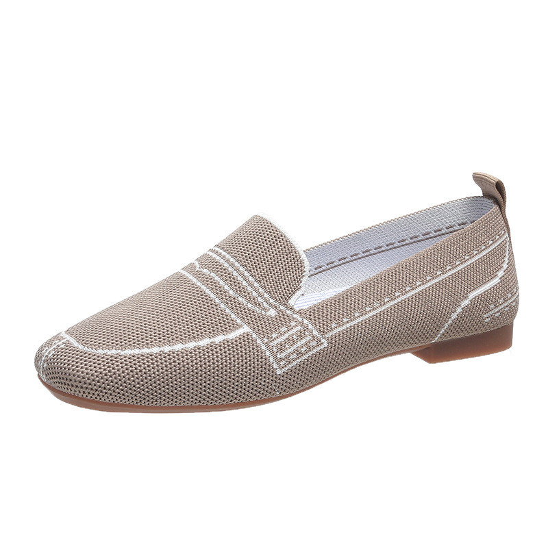 Flat -bottom Solid Color Velvet Head Low -size Large Size Flat & Loafers