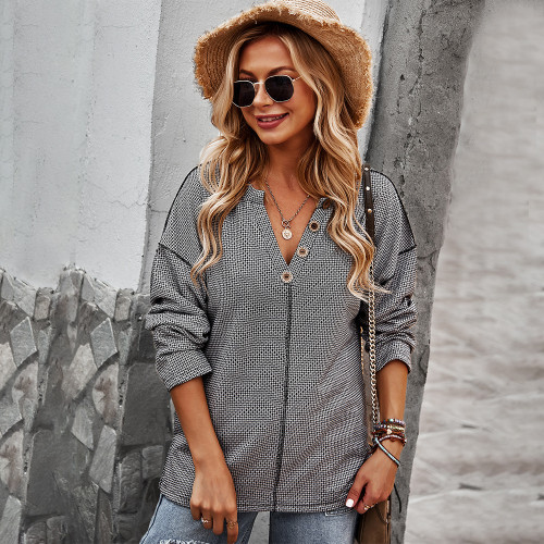 Casual Long Sleeve Loose Button Fashion Hoodies & Sweatshirts