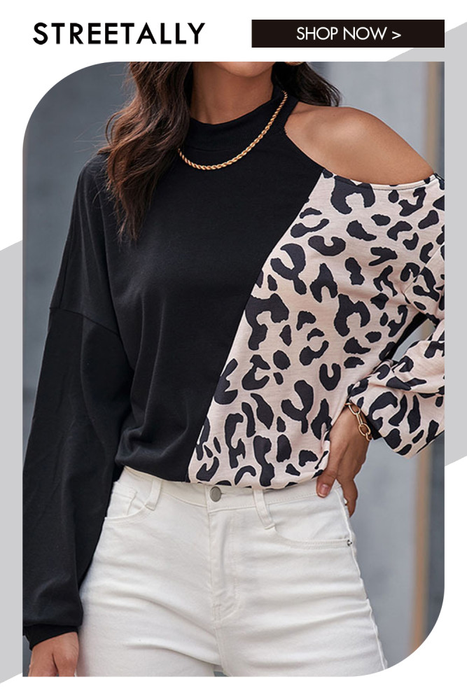 Fashion Long Sleeve Cutout Off Shoulder Basement Half Turtleneck Hoodies & Sweatshirts