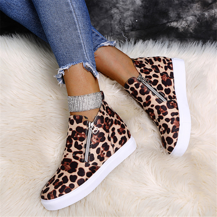 Stylish Flat Double Zip Casual Ankle Boots