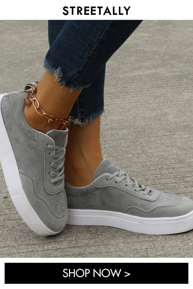 Casual Fashion Plus Size Solid Color Sneakers