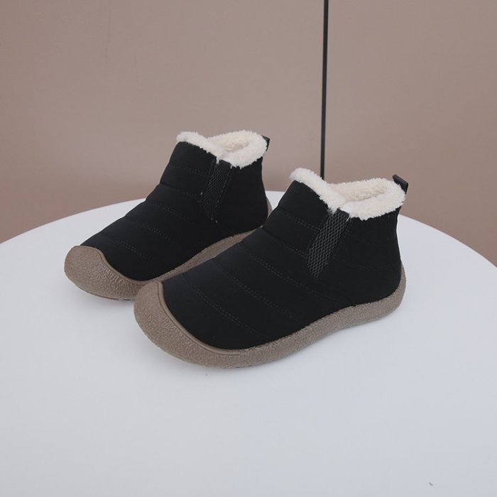 Large Size Short Tube Thickened Warm One Pedal Flat Snow Ankle Boots