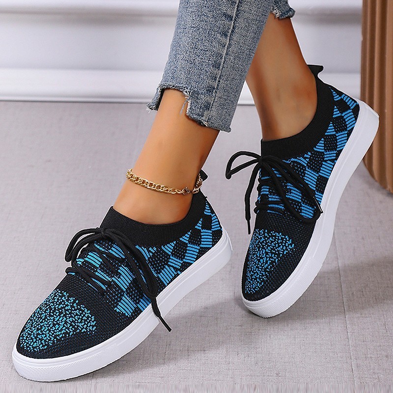 Round Front Tie Low Cut Casual Colorblock Sneakers