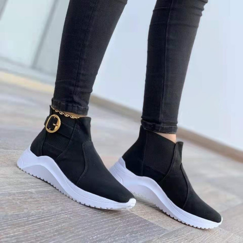 Large Casual Round Toe Slip Comfort Flat Sneakers