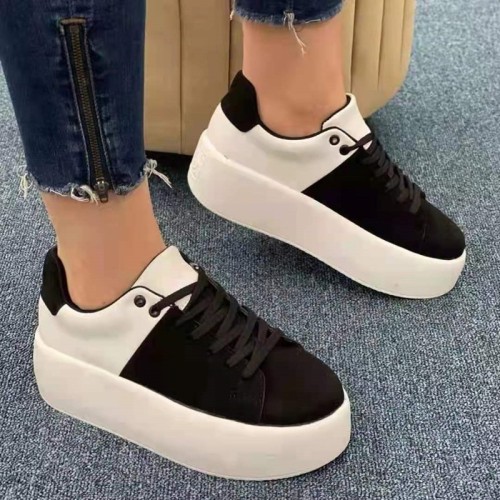 Plus Size Casual Colorblock Fashion Platform Sneakers