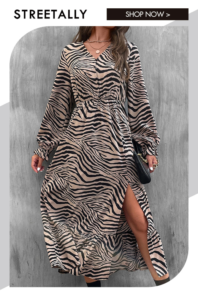 Bottoming Velvet Striped V-Neck Slit Maxi Dresses