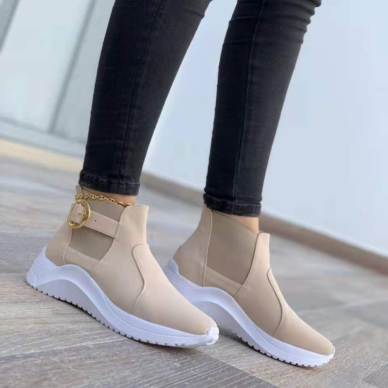 Large Casual Round Toe Slip Comfort Flat Sneakers