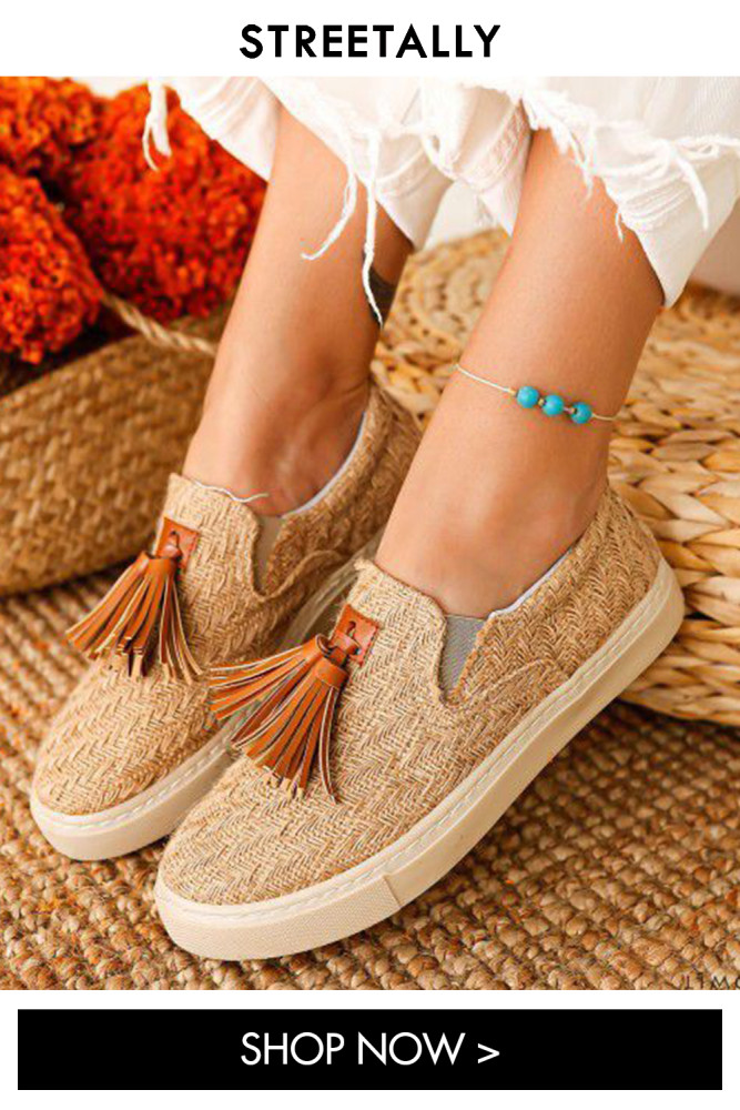 Platform Tassel Plus Size Knit Casual Flat & Loafers