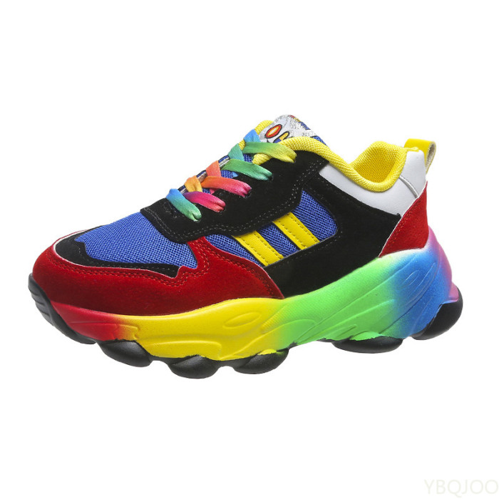 Women Outdoor Multicolor Leisure Comfortable Frenulum Running Sneakers