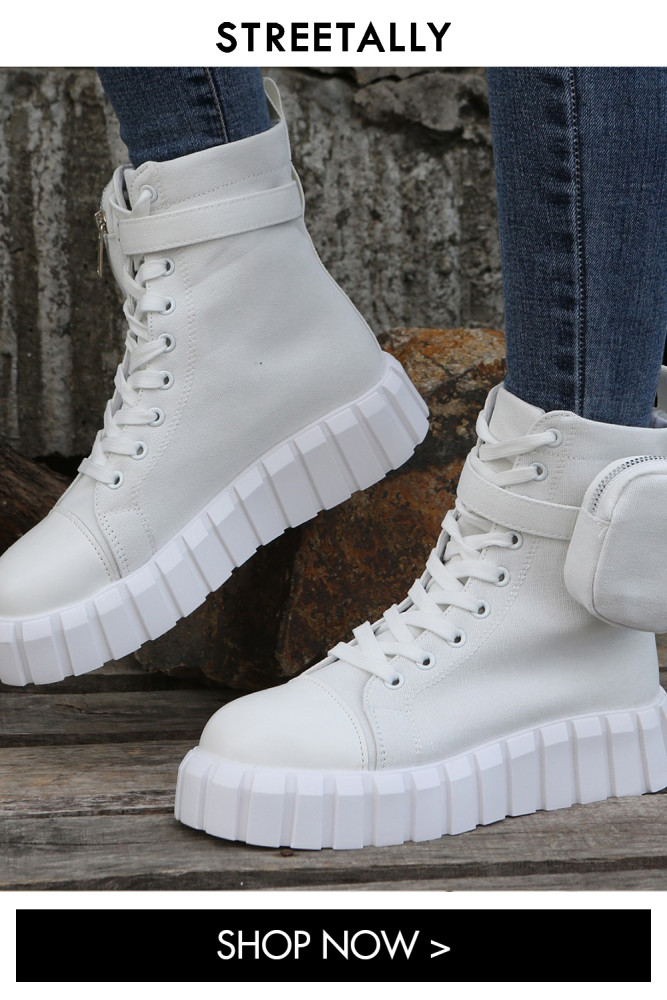 Female Canvas High-top Pocket Casual Boots