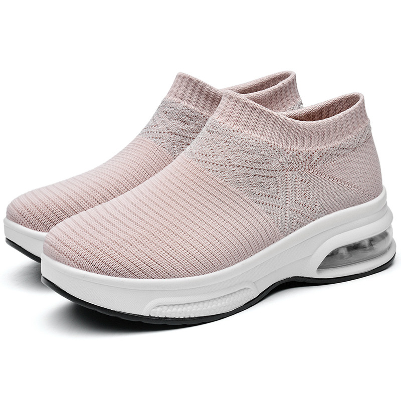 New Fashion Breathable Ladies Laceless Casual Comfortable Sneakers